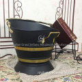 home furniture fireplace big oval with gold handle coal bucket